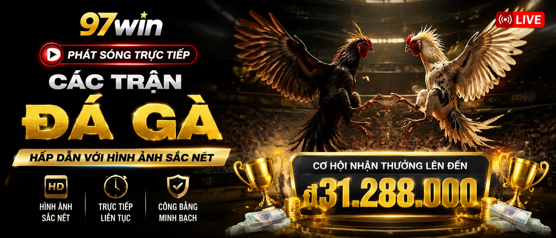 Đá Gà Cựa Sắt trên 97win.com.bz