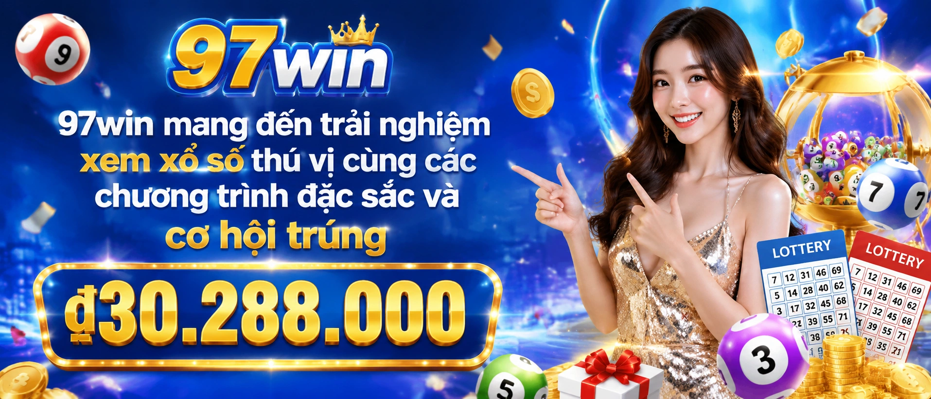 Minh họa giao diện Xổ Số 97WIN trên thiết bị di động